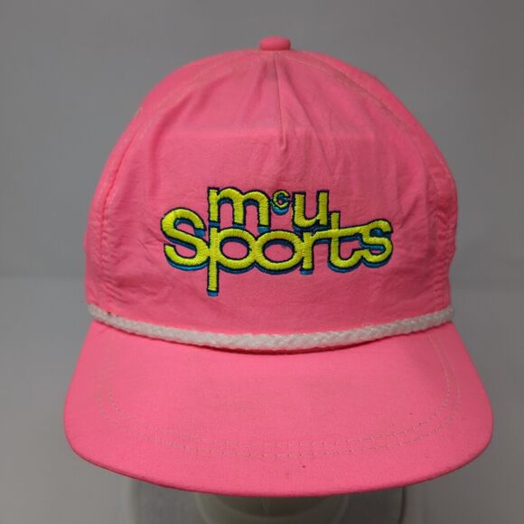 MU Sports Slideback Hat Pink One Size Adjustable Embroidered Rope Imperial - Picture 2 of 10